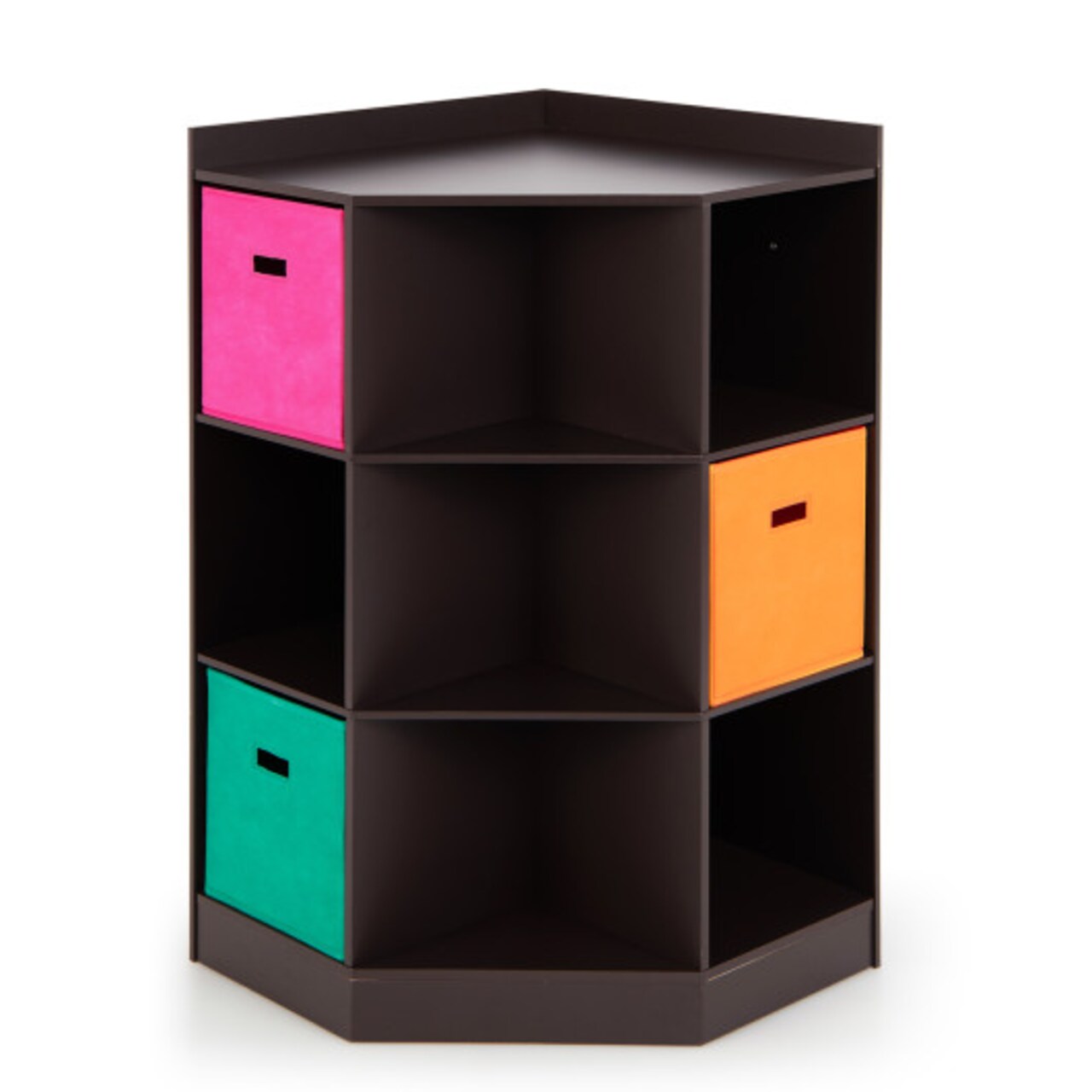 3 Tier Kids Storage Shelf Corner Cabinet with 3 Baskets Michaels